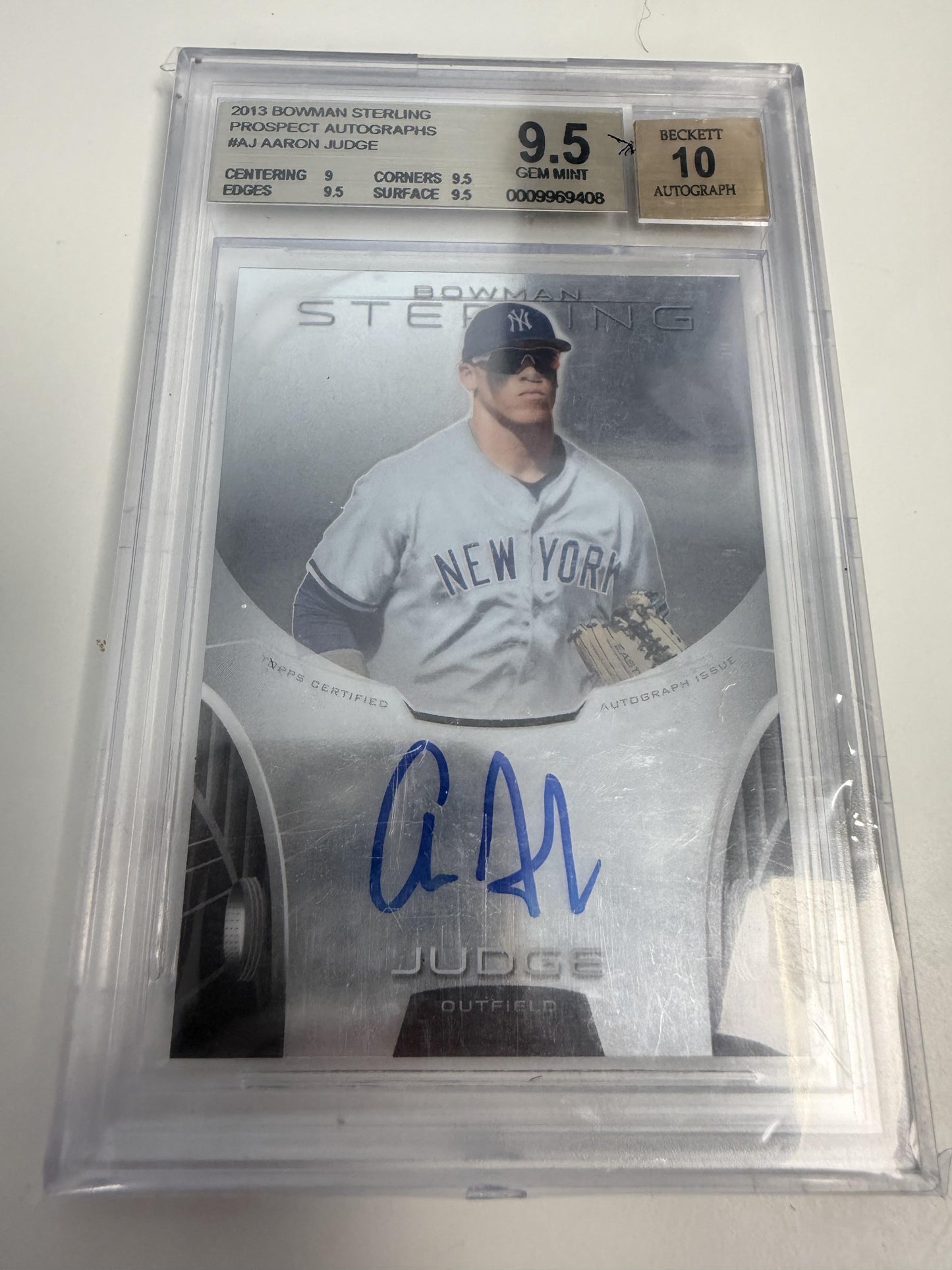 2013 Bowman Sterling #BSAP-AJ Aaron Judge Prospect Autographs BGS 9.5