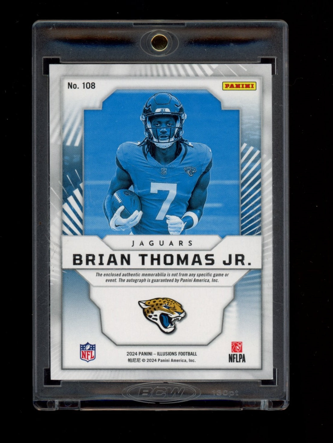 2024 Panini Illusions #108 Brian Thomas Jr. First Impressions RPA Purple #/49