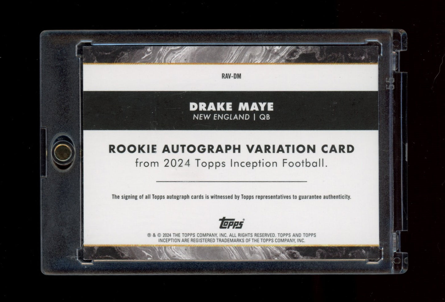 2024 Topps Inception #RAV-DM Drake Maye Rookie Autographs Variations
