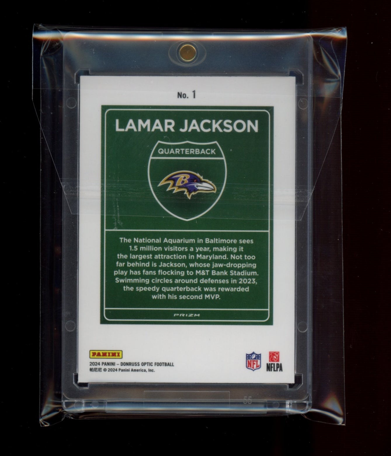 2024 Donruss Optic #1 Lamar Jackson Downtown!