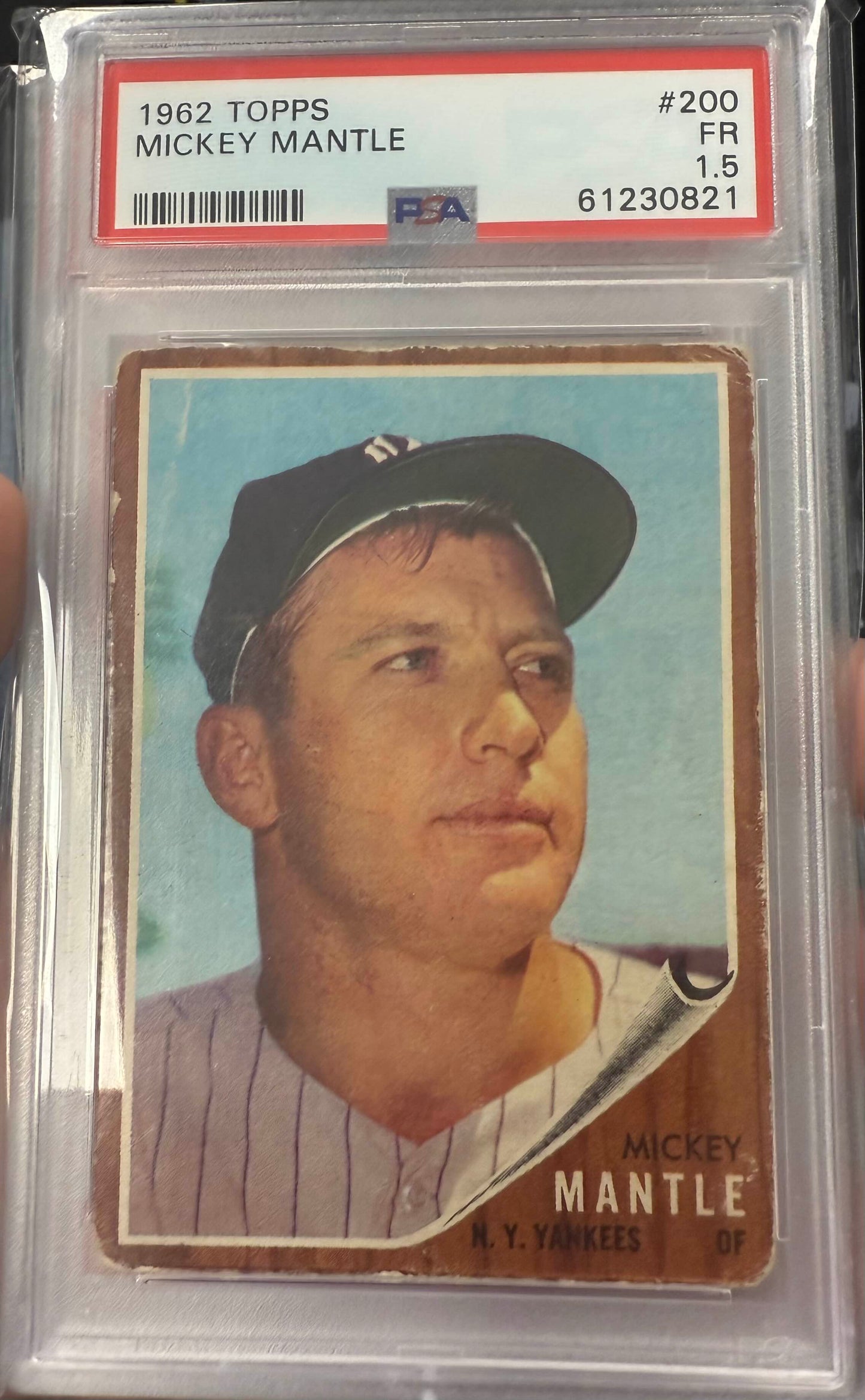 1962 Topps #200 Mickey Mantle PSA 1.5