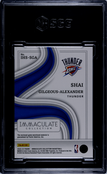 2022-23 Panini Immaculate #IHS-SGA Shai Gilgeous-Alexander Patch /99 SGC 9.5