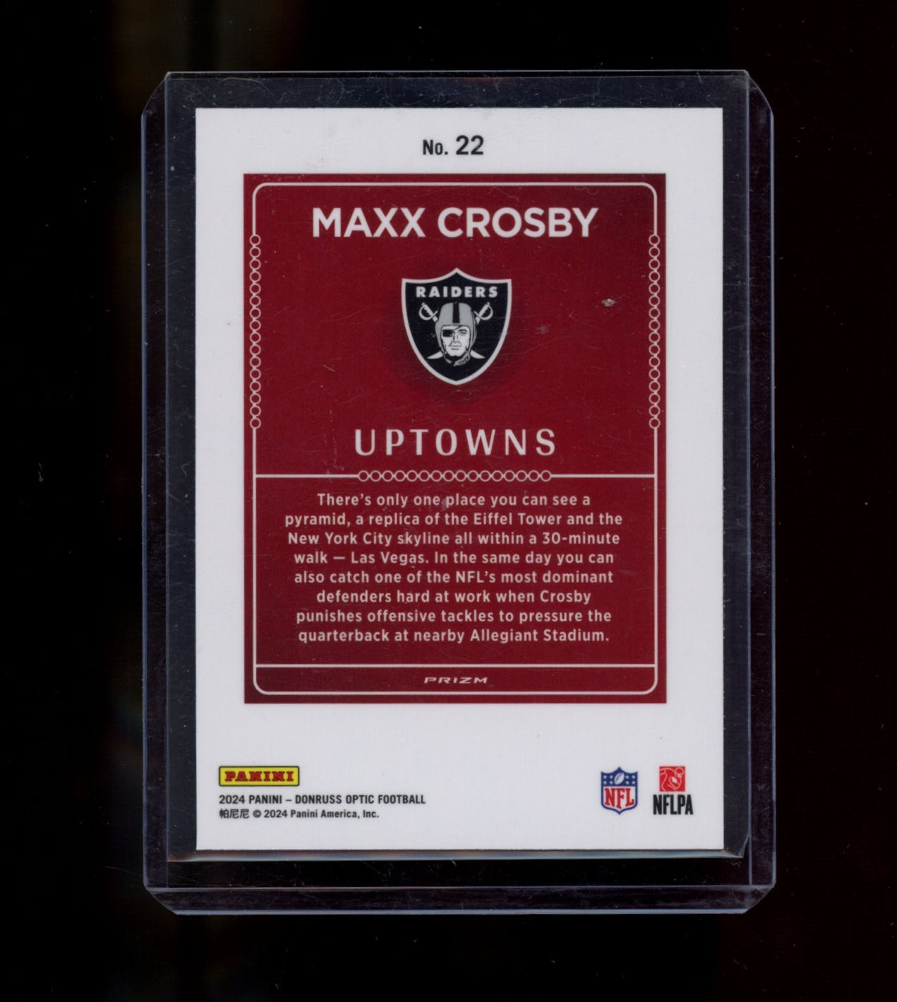 2024 Donruss Optic #22 Maxx Crosby Uptowns