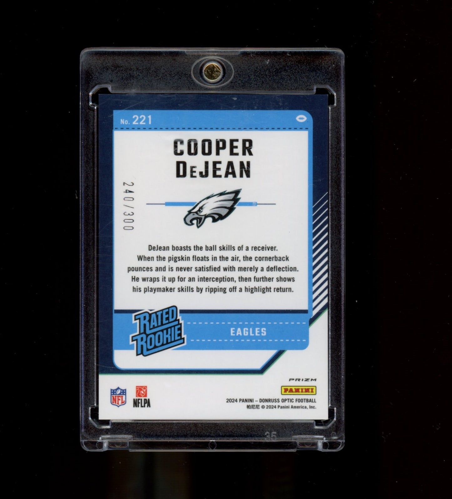 2024 Donruss Optic #221 Cooper DeJean Wave #/300