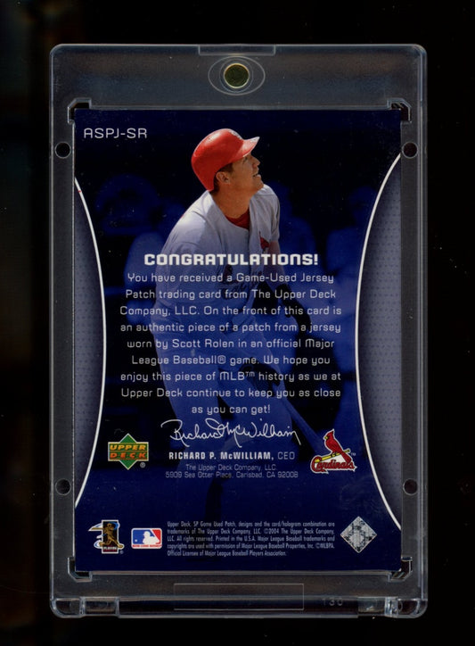 2004 SP Game Used Patch #ASPJ-SR Scott Rolen All-Star Number #/27