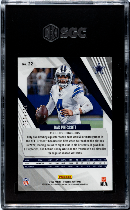 2023 Panini Phoenix #22 Dak Prescott Lava SGC 8.5