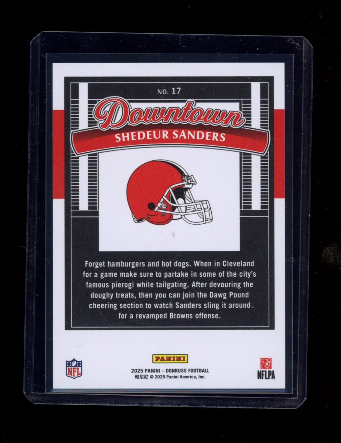 2025 Donruss #17 Shedeur Sanders Downtown!
