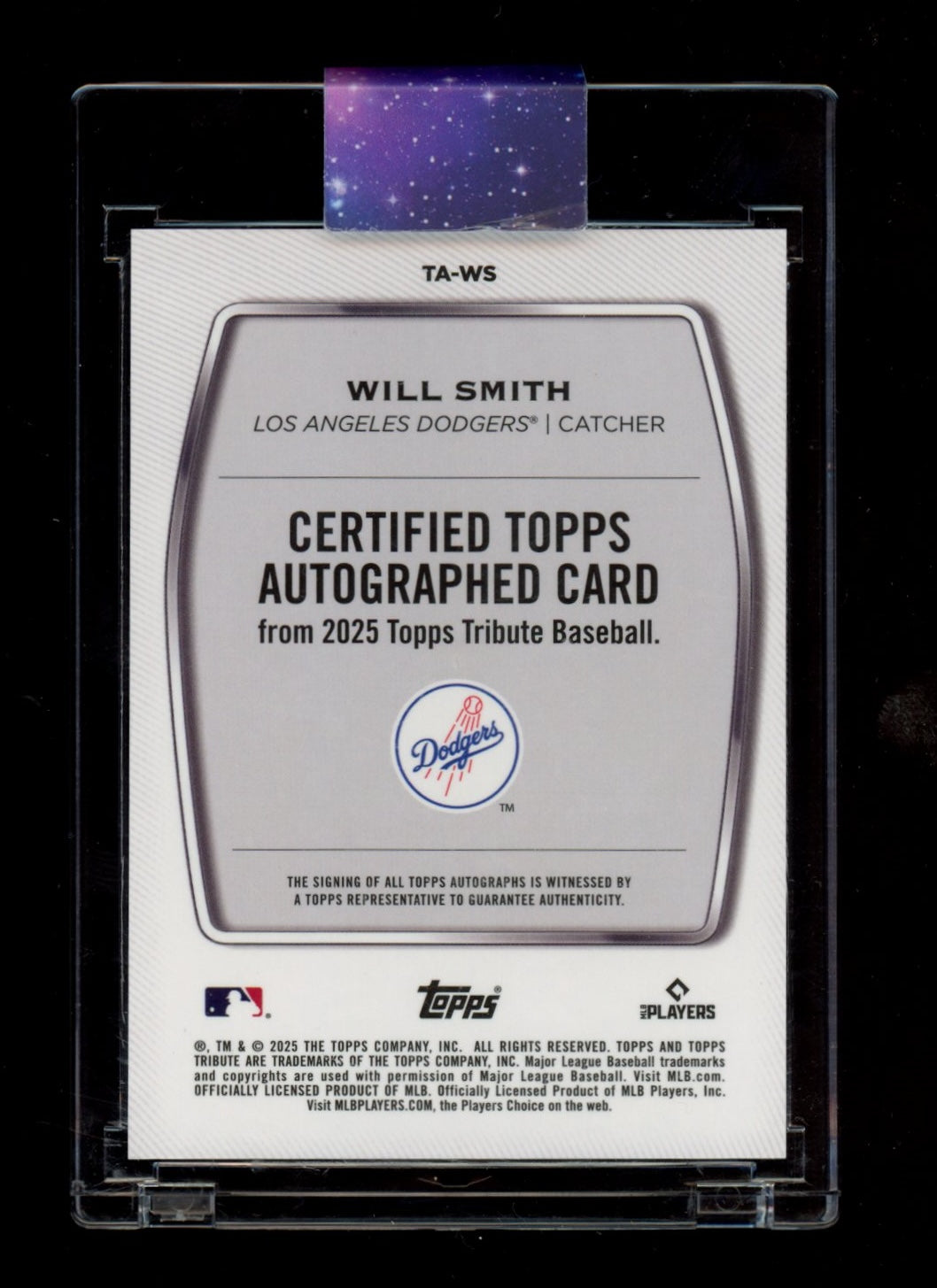 2024 Topps Tribute #TA-WS Will Smith Tribute Autographs Gold #/75