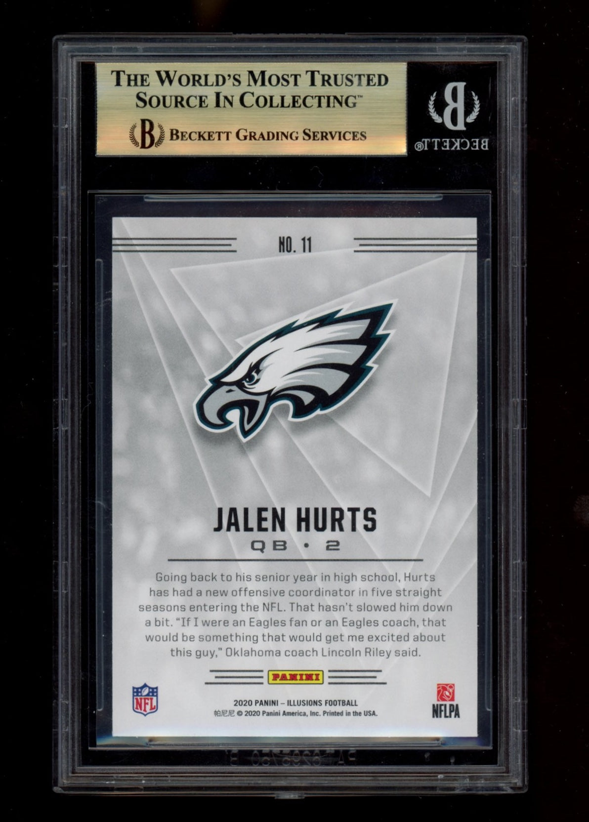 2020 Panini Illusions Retail #11 Jalen Hurts BGS 9.5