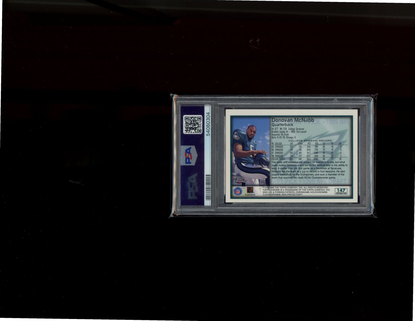 1999 Topps Chrome #147 Donovan McNabb Refractors PSA 10