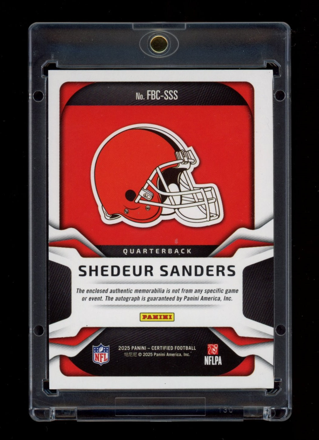 2025 Panini Certified #FBC-SSS Shedeur Sanders Mirror Signatures #/299