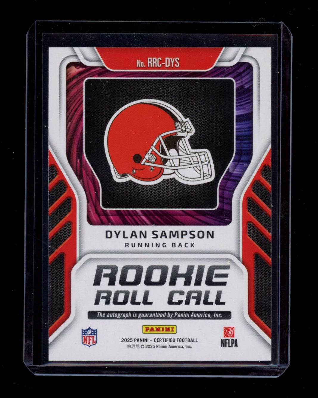 2025 Panini Certified #RRC-DYS Dylan Sampson Roll Call Sig Mirror Green #/25