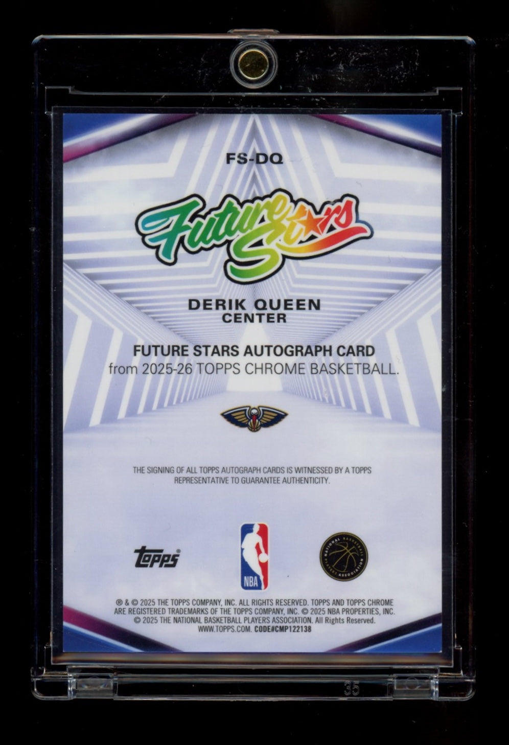 2025-26 Topps Chrome #FS-DQ Derik Queen Future Stars Autographs