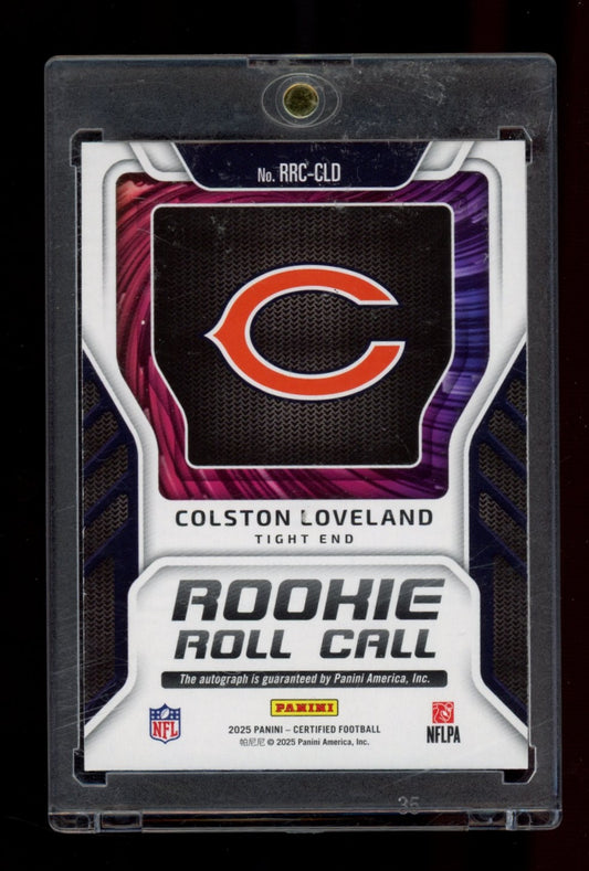 2025 Panini Certified #RRC-CLD Colston Loveland RC Roll Call Sig Mirror Red #/99