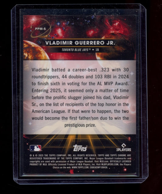 2025 Topps Chrome Cosmic #PPM-5 Vladimir Guerrero Jr. Planetary Pursuit Mercury