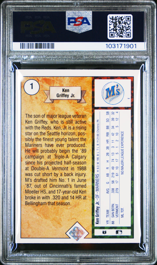 1989 Upper Deck #1 Ken Griffey Jr. Star Rookie PSA 6