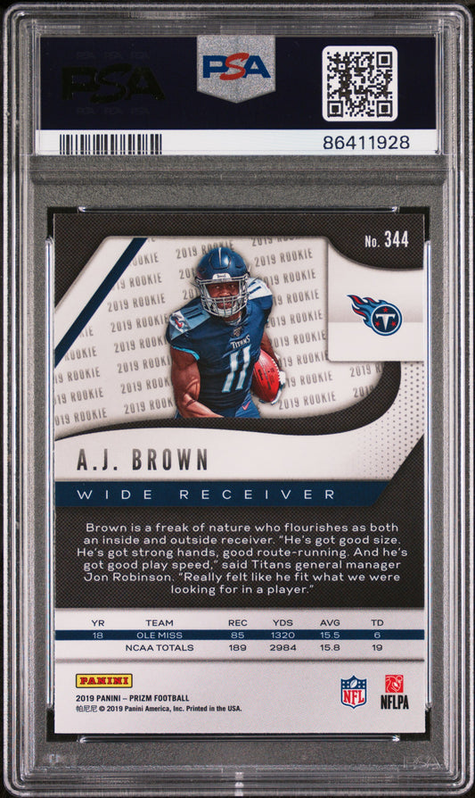 2019 Panini Prizm #344 A.J. Brown PSA 10