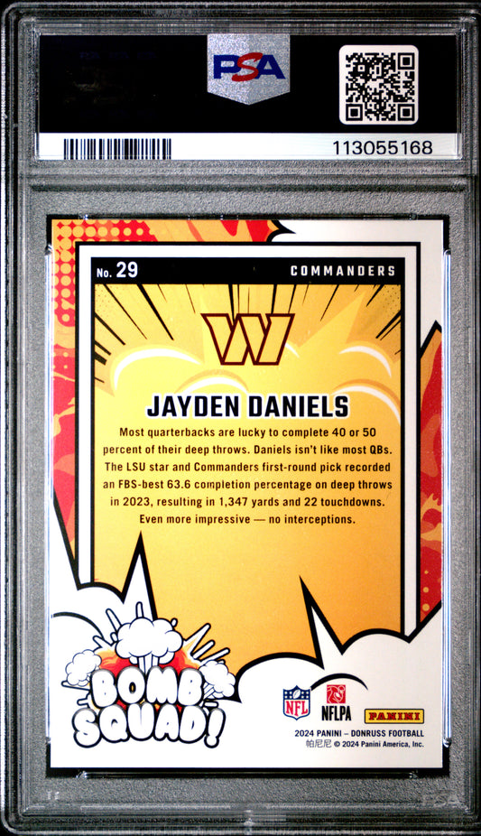 2024 Panini Donruss Bomb Squad #29 Jayden Daniels PSA 10