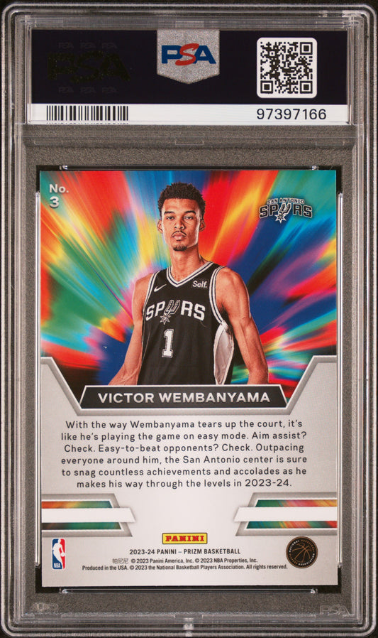 2023 Panini Prizm Instant Impact #3 Victor Wembanyama Instant Impact PSA 10