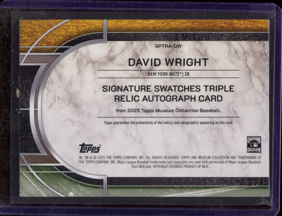 2025 Topps Museum Collection #SPTRA-DW David Wright Triple Patch Auto /50