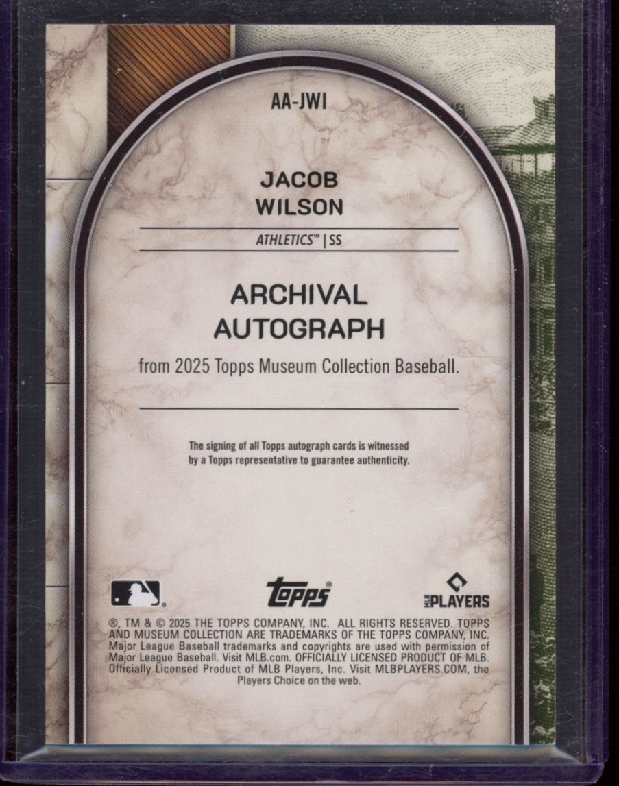 2025 Topps Museum Collection #AA-JWI Jacob Wilson Archival Autographs