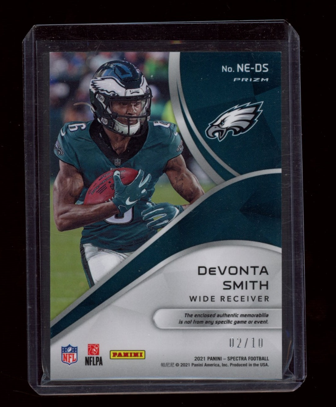 2021 Panini Spectra #NE-DS DeVonta Smith Next Era Neon Orange #/10