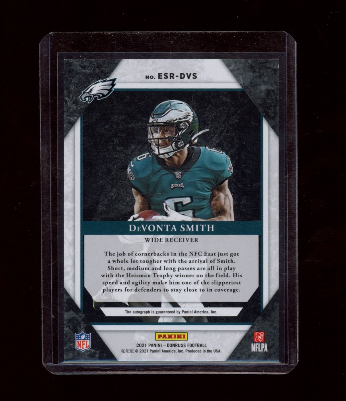 2021 Donruss Optic #ESR-5 DeVonta Smith The Elite Series Rookies Autographs #/99