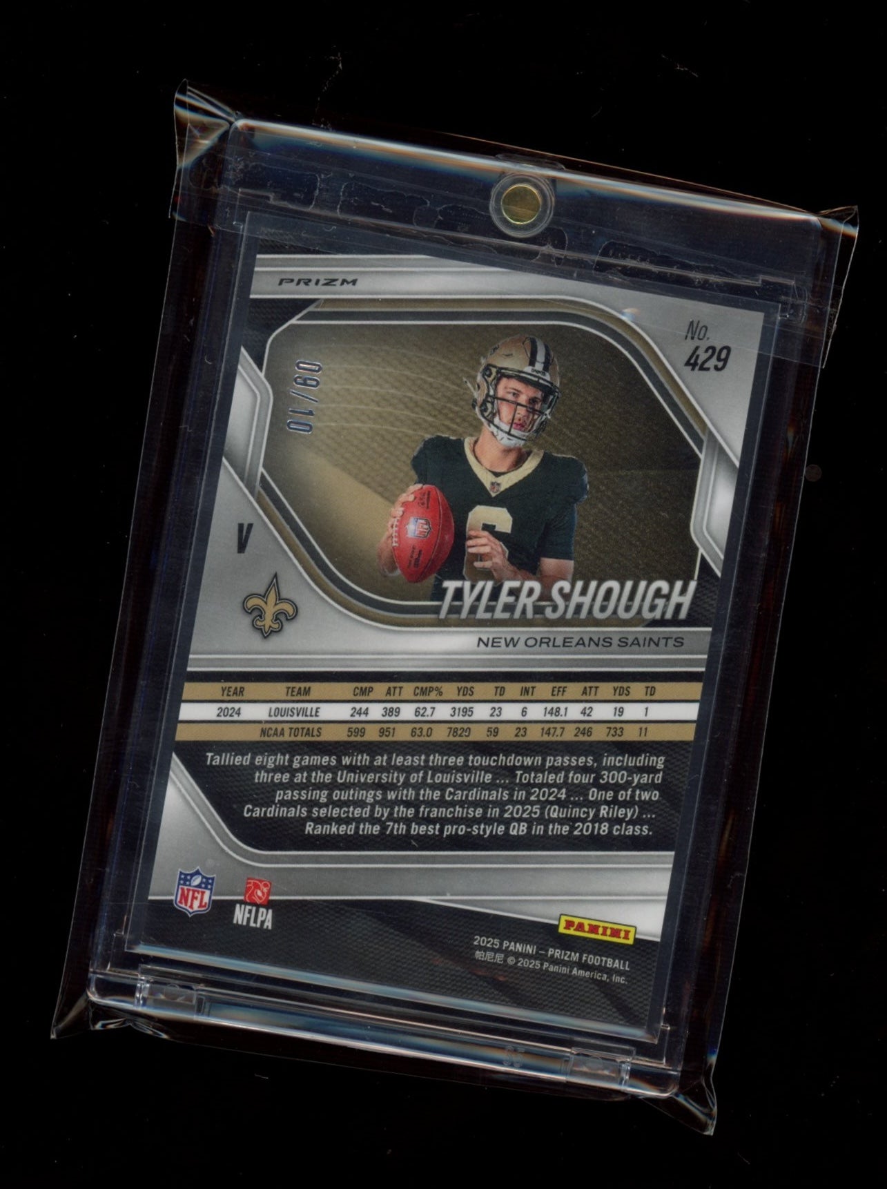2025 Panini Prizm #429 Tyler Shough Gold #/10