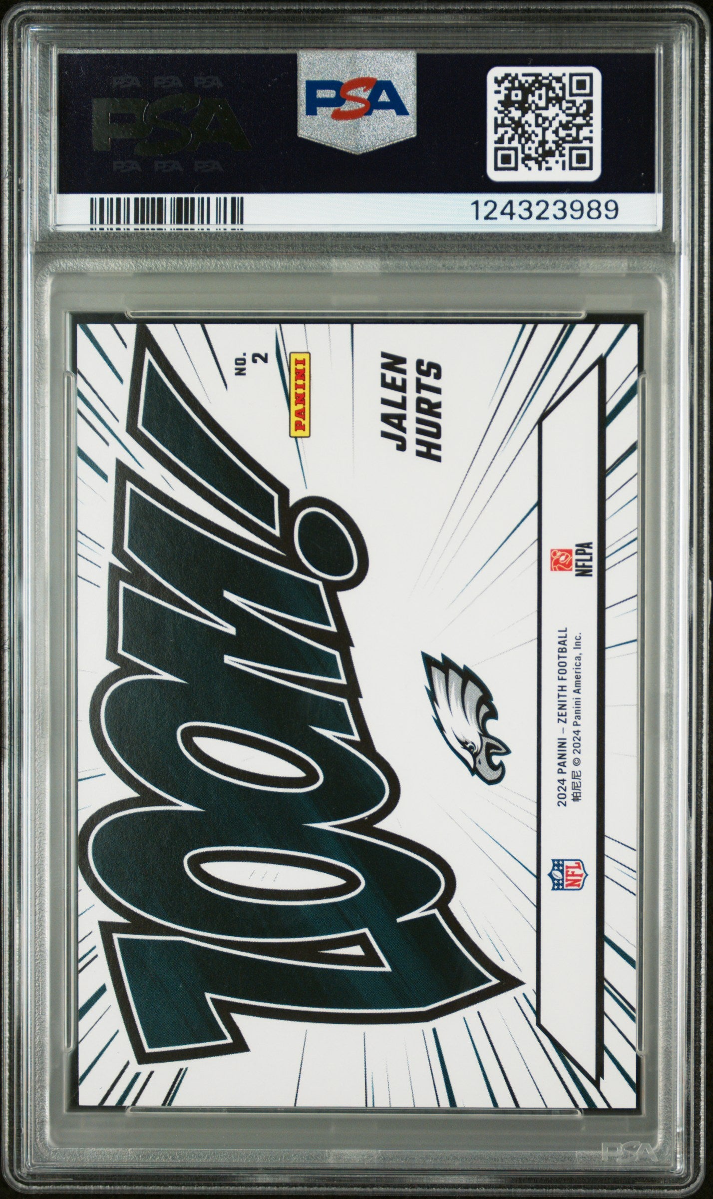 2024 Panini Zenith Zoom Red #2 Jalen Hurts PSA 9
