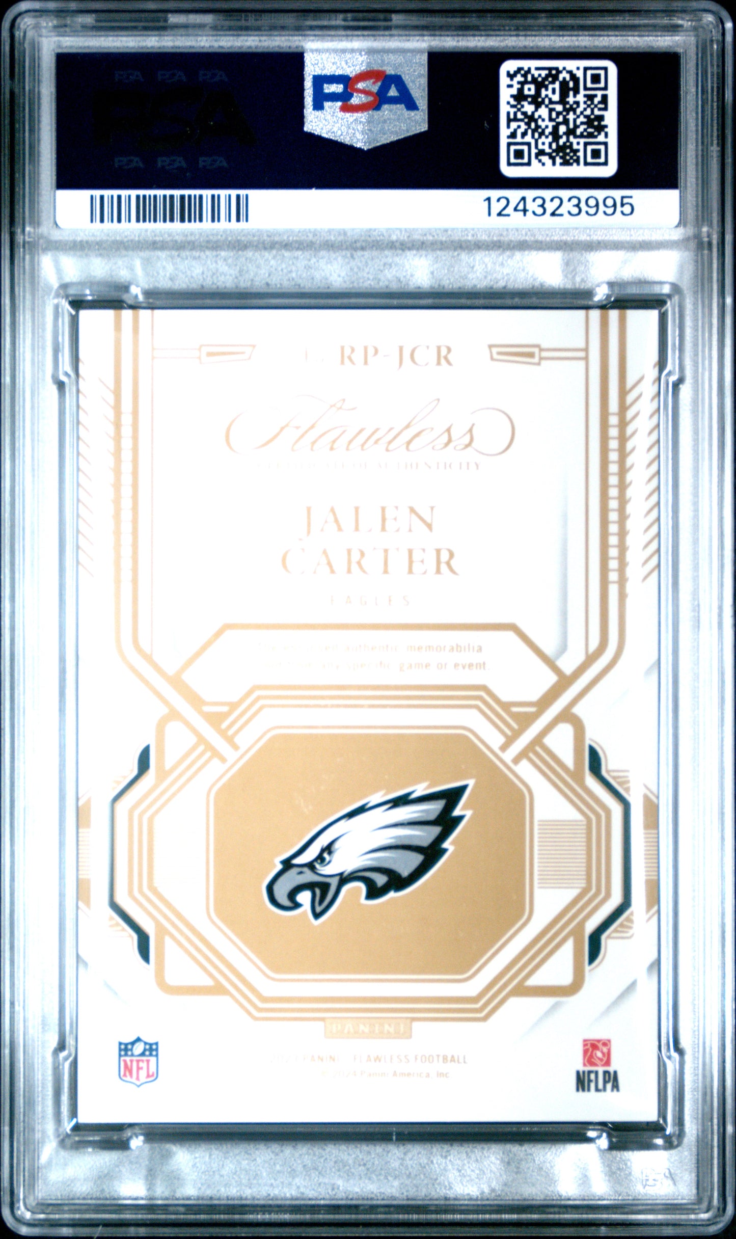 2023 Panini Flawless Rookie Patches #RPJCR Jalen Carter PSA 9