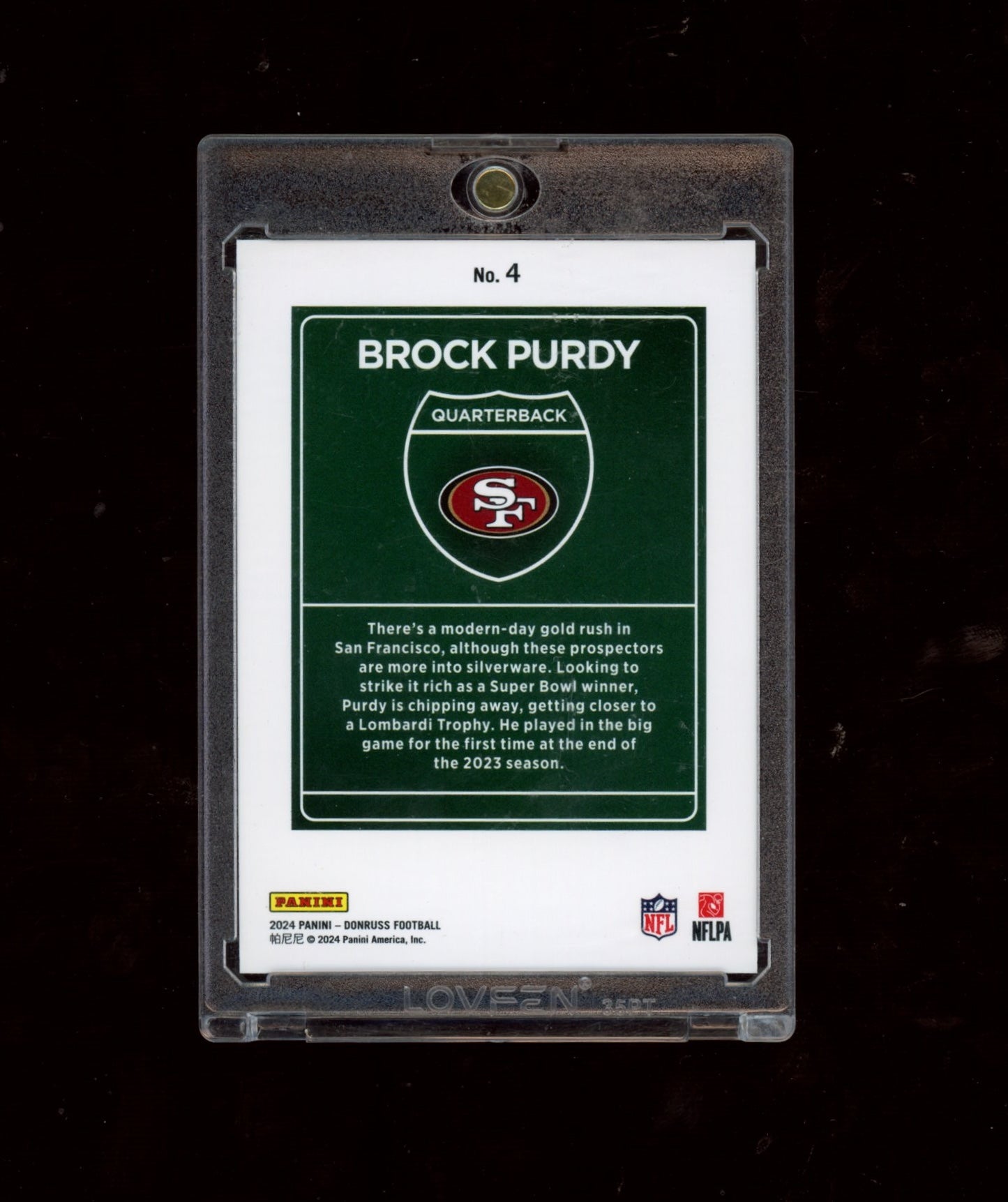 2024 Donruss #4 Brock Purdy Downtown