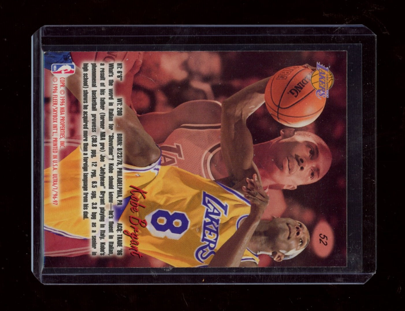 1996-97 Ultra #52 Kobe Bryant