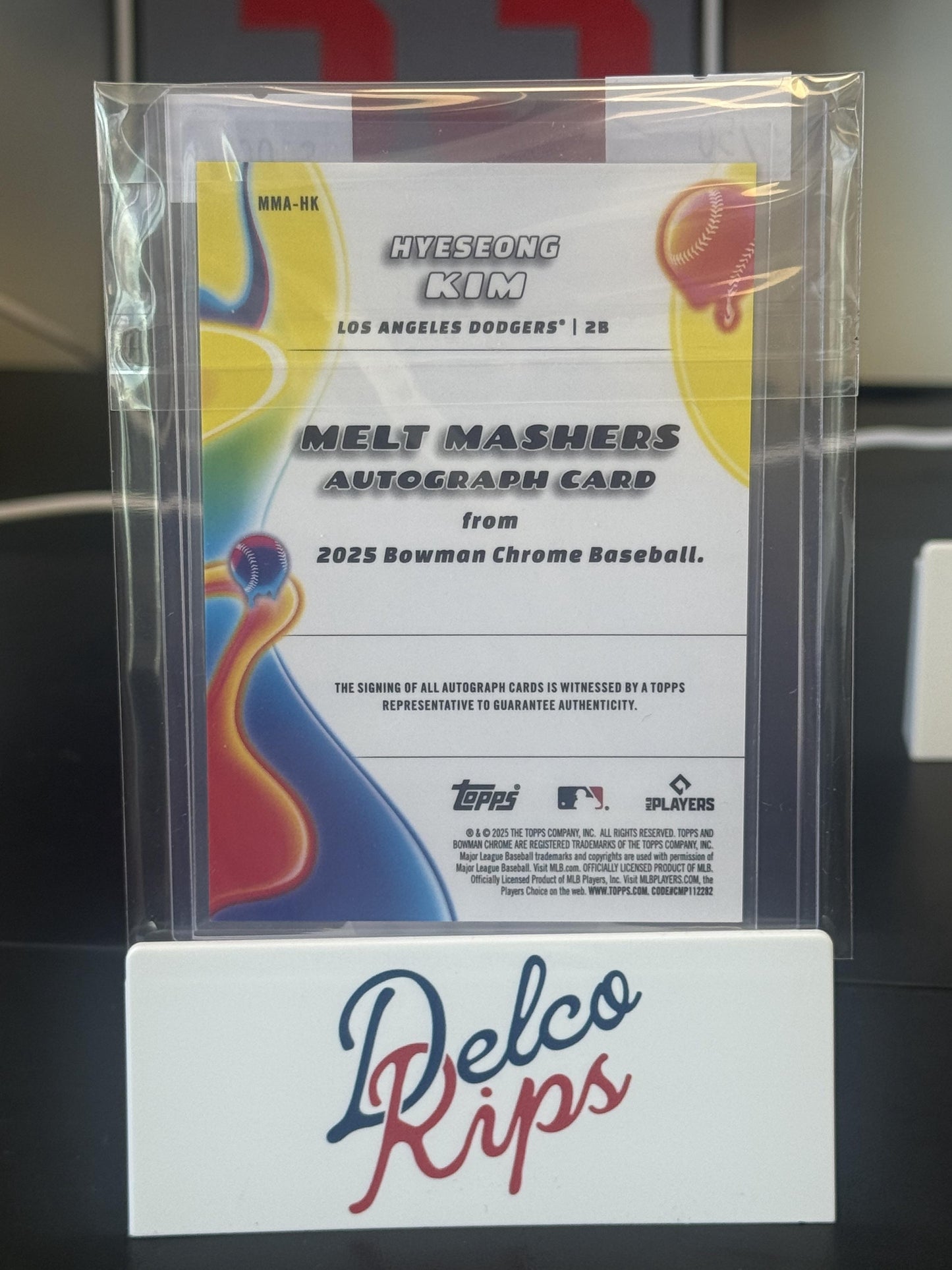 2025 Bowman Chrome #MMA-HK Hyeseong Kim Auto Gold Mini-Diamond #/50