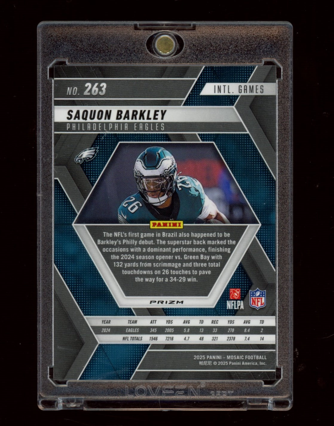 2025 Panini Mosaic #263 Saquon Barkley Honeycomb