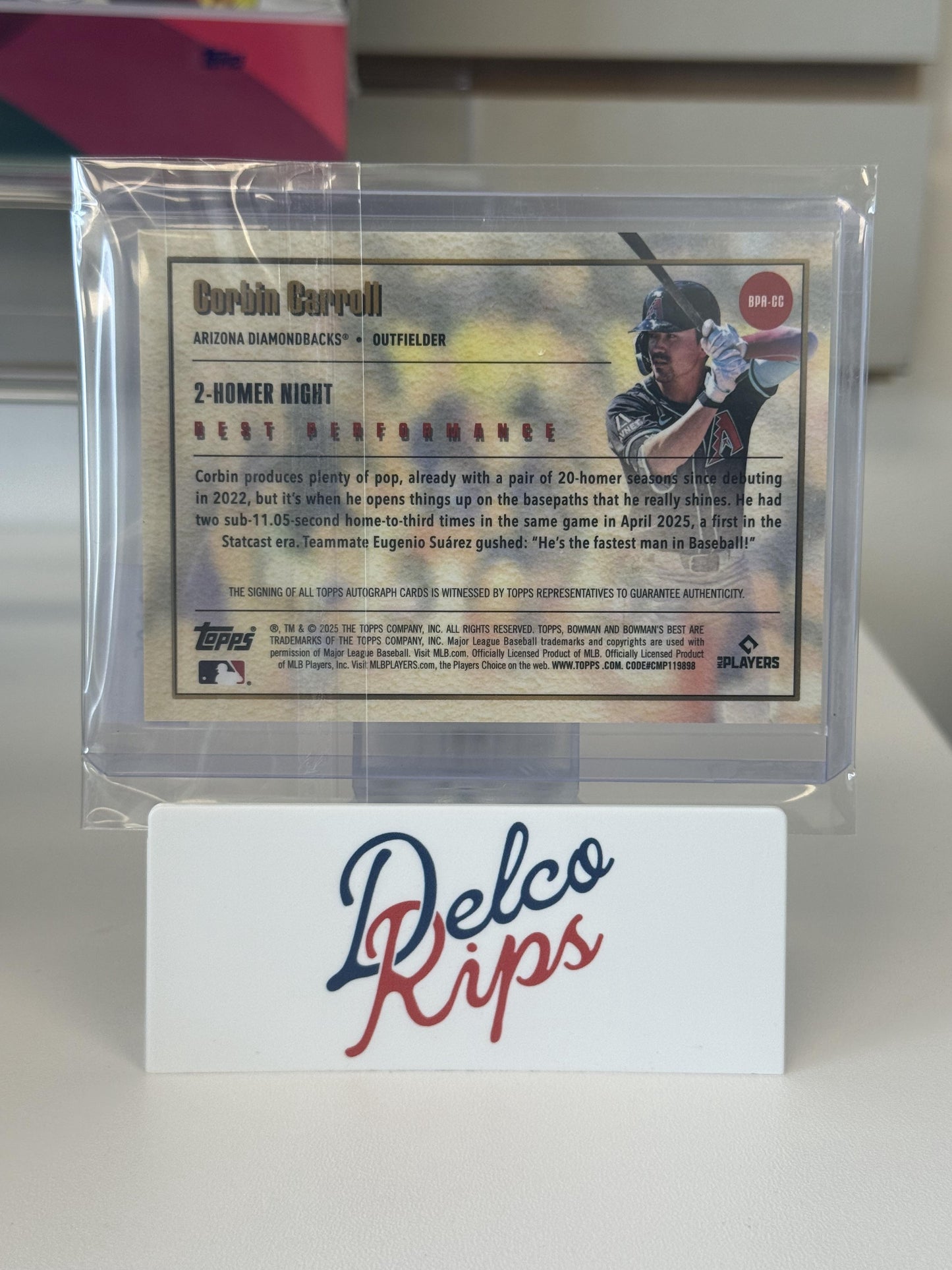 2025 Bowman's Best #BPA-CC Corbin Carroll Auto Mini-Diamond Refractors #/25