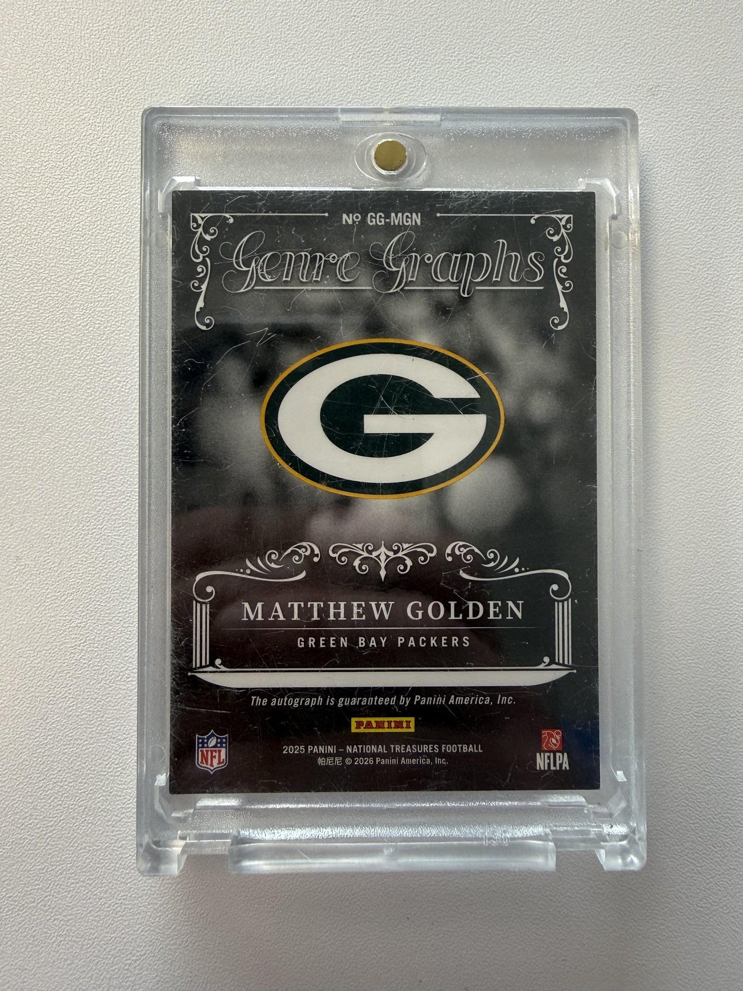 2025 Panini National Treasures #GG-MGN Matthew Golden Genre Graphs #/99