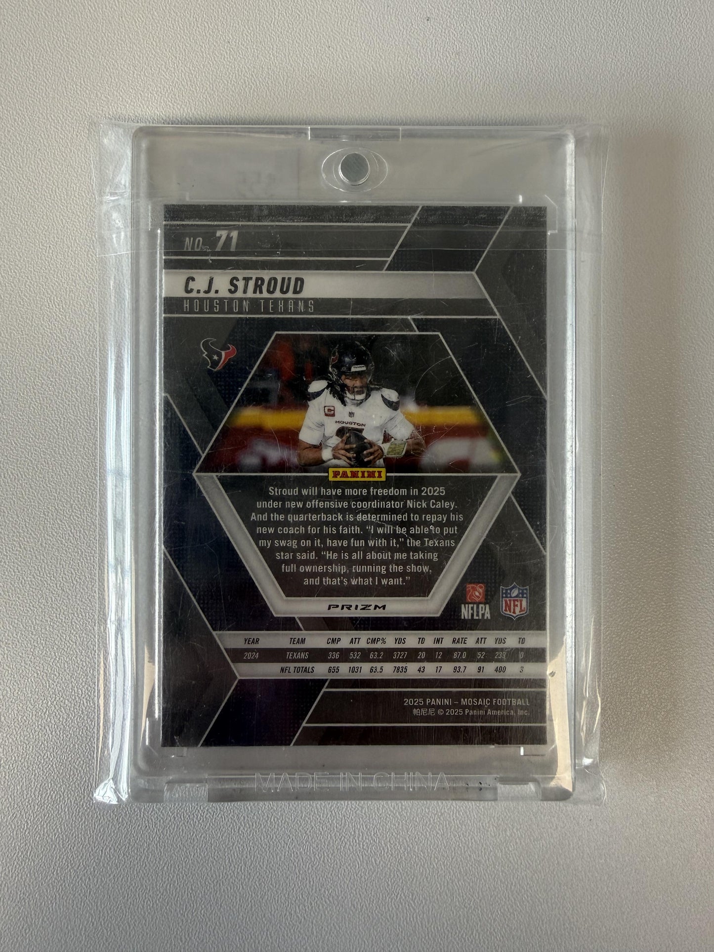 2025 Panini Mosaic #71 C.J. Stroud Mosaic Genesis