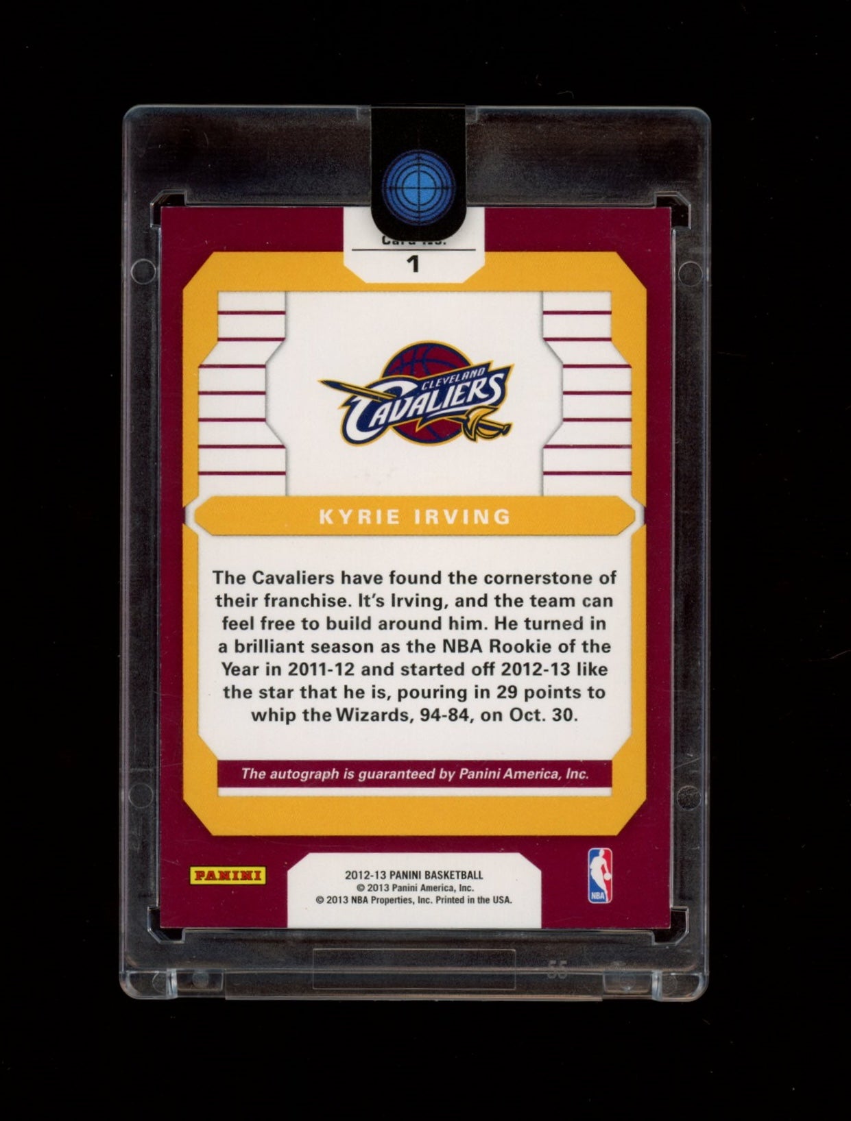 2012-13 #1 Kyrie Irving Rookie Auto