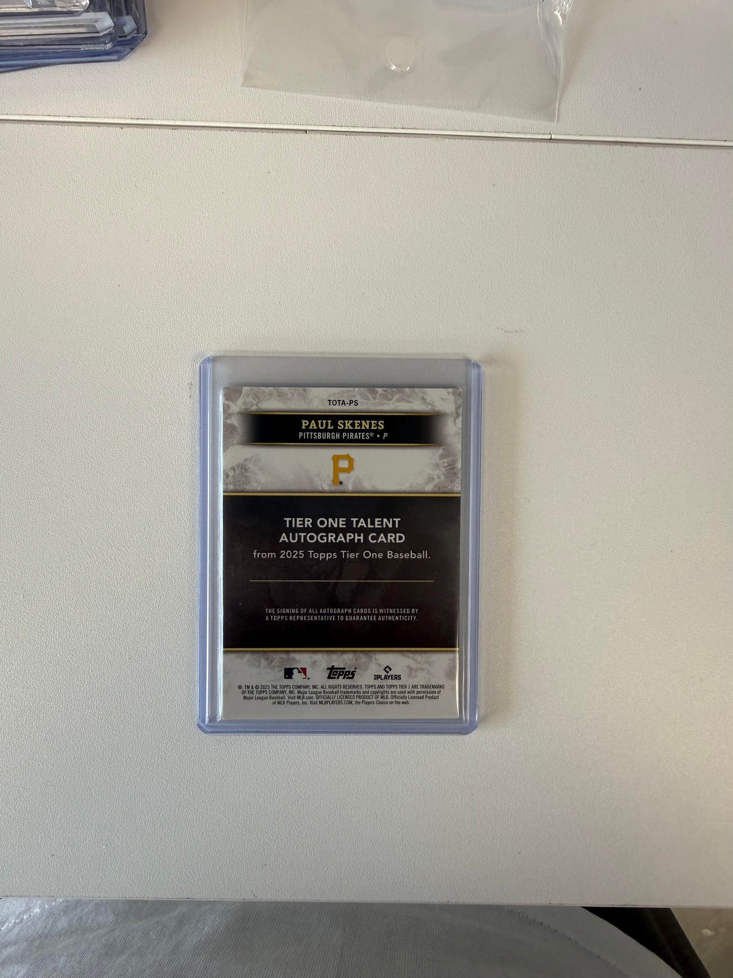2025 Topps Tier One #TOTA-PS Paul Skenes Tier One Talent Auto /49