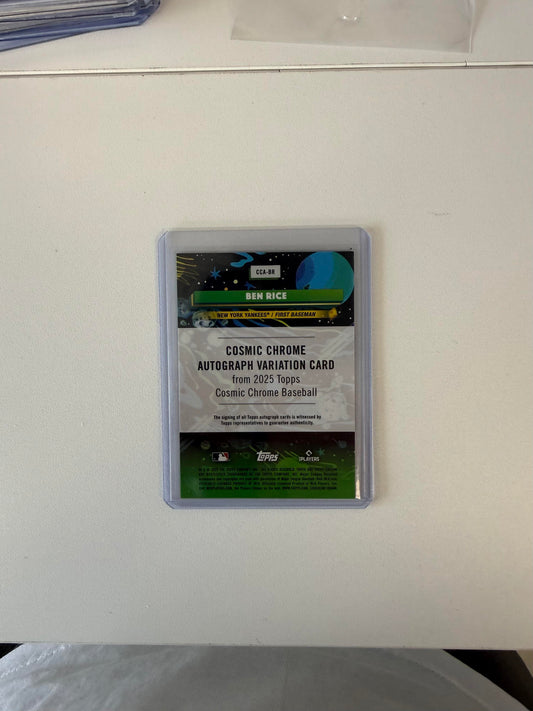 2025 Topps Chrome Cosmic #CCA-BR Ben Rice Auto Gold Interstellar Refractor #/50