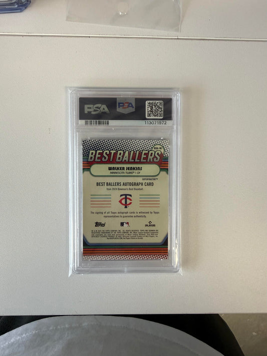 2024 Bowman's Best #BBA-WJ Walker Jenkins Best Ballers Auto SuperFractors #/1