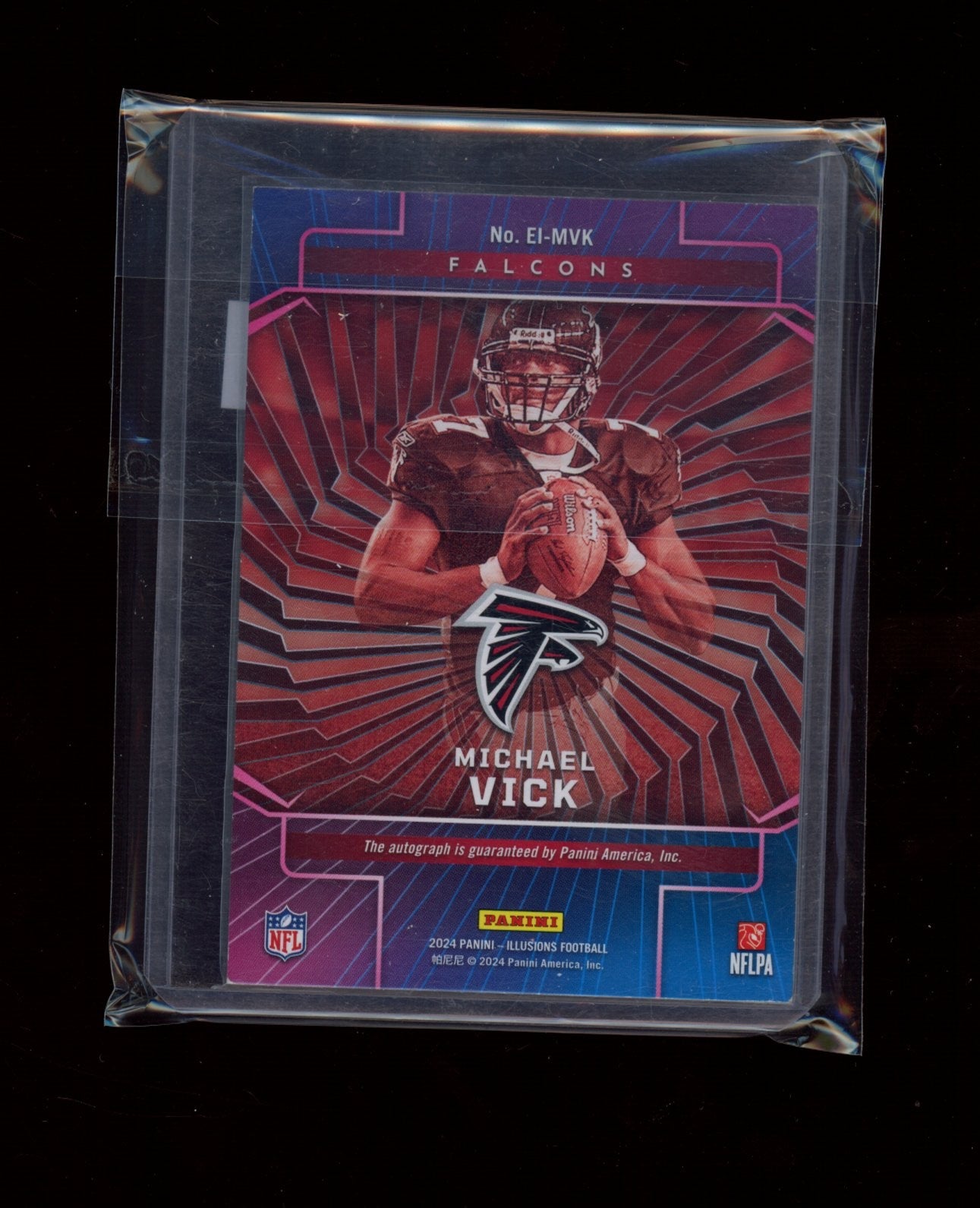 2024 Panini Illusions #EI-MVK Michael Vick Elusive Ink Gold #/25