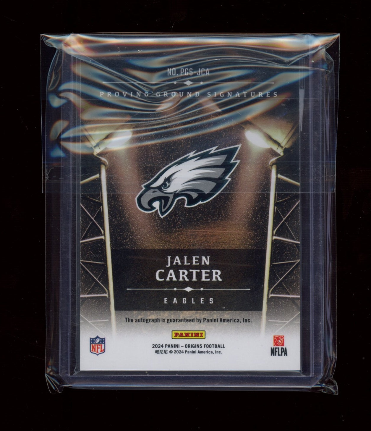 2024 Panini Origins #PGS-JCA Jalen Carter Proving Ground Turquoise #/25