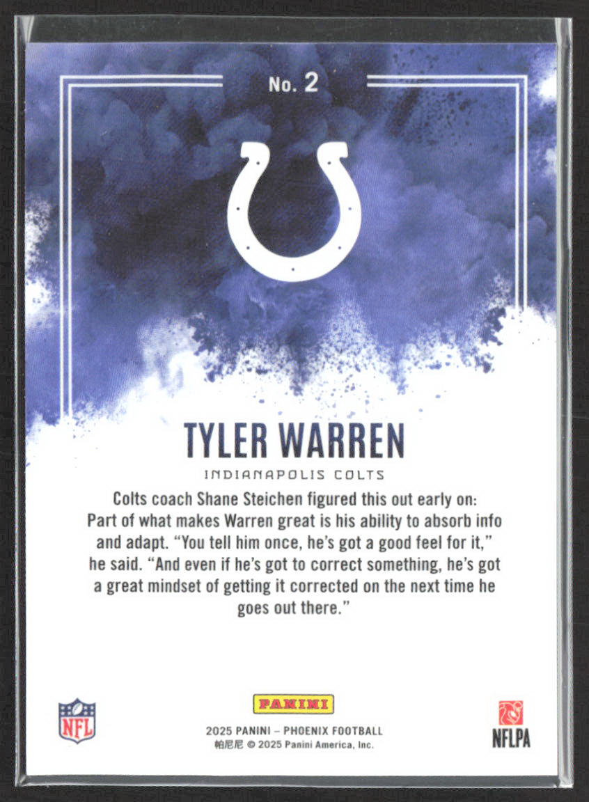 2025 Panini Phoenix #2 Tyler Warren Color Blast