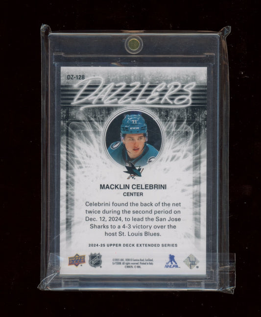 2024-25 Upper Deck #DZ-128 Macklin Celebrini Dazzlers Green
