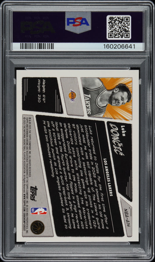 2025 Bowman Chrome Anime NBA #NBA-A14 Luka Doncic Anime Nba PSA 9