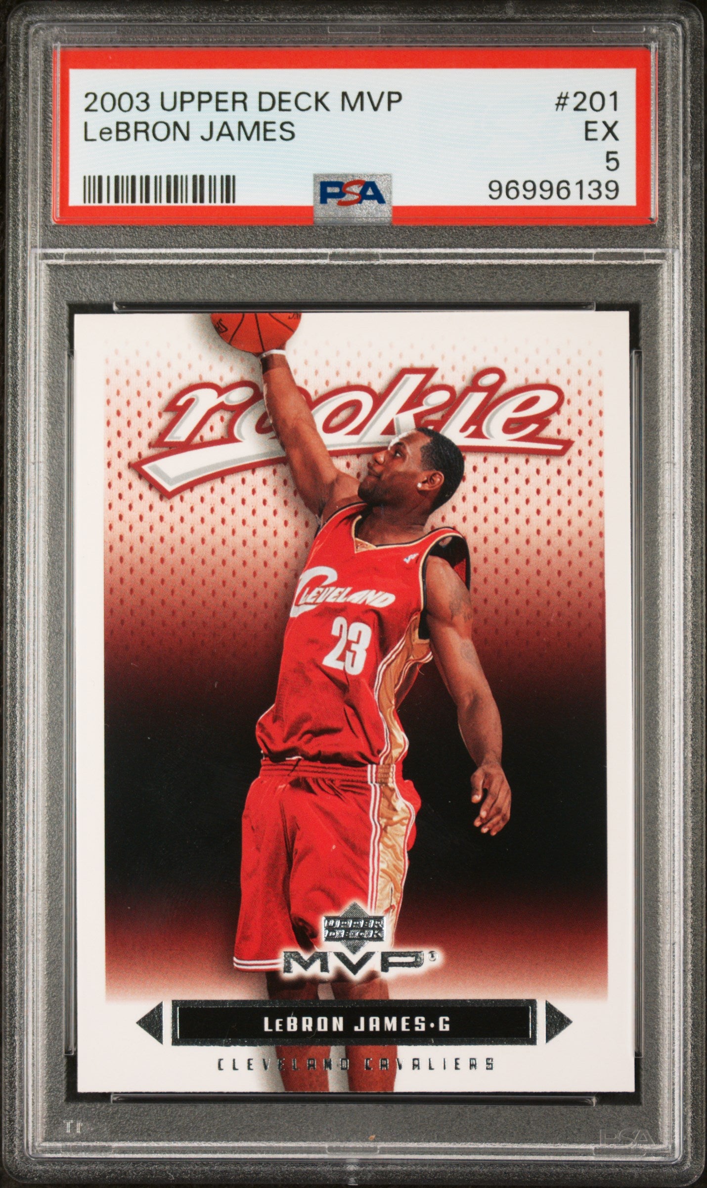 2003 Upper Deck Mvp #201 Lebron James PSA 5