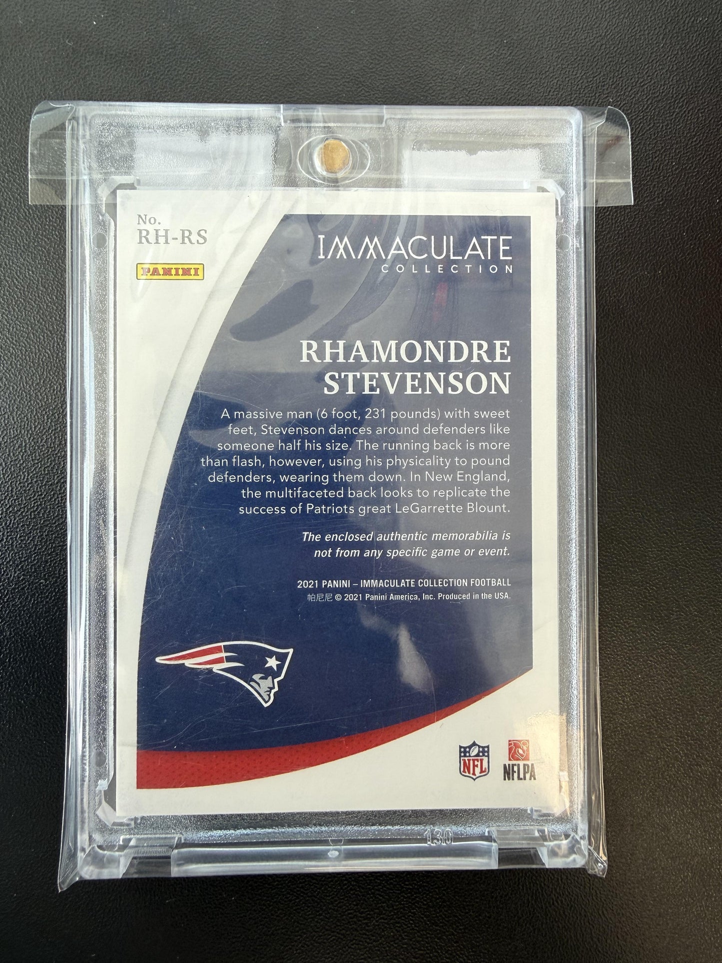 2021 Panini Immaculate #IH-RS Rhamondre Stevenson Helmets #/10