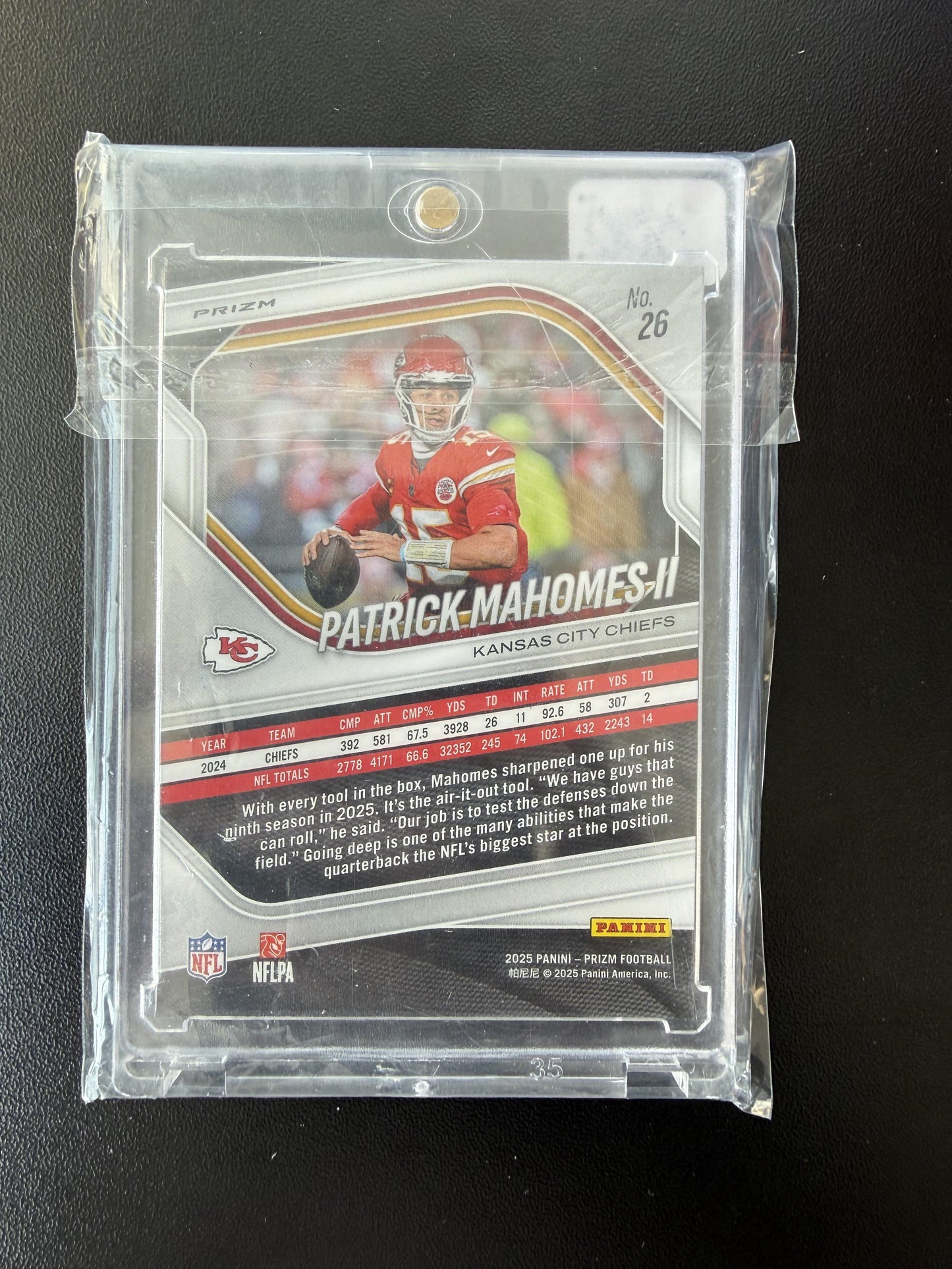 2025 Panini Prizm #26 Patrick Mahomes II Red