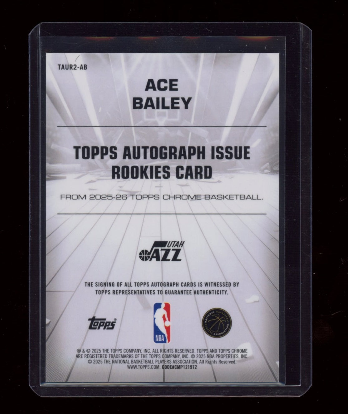 2025-26 Topps Chrome #TAUR2-AB Ace Bailey Autograph Issue Rookies